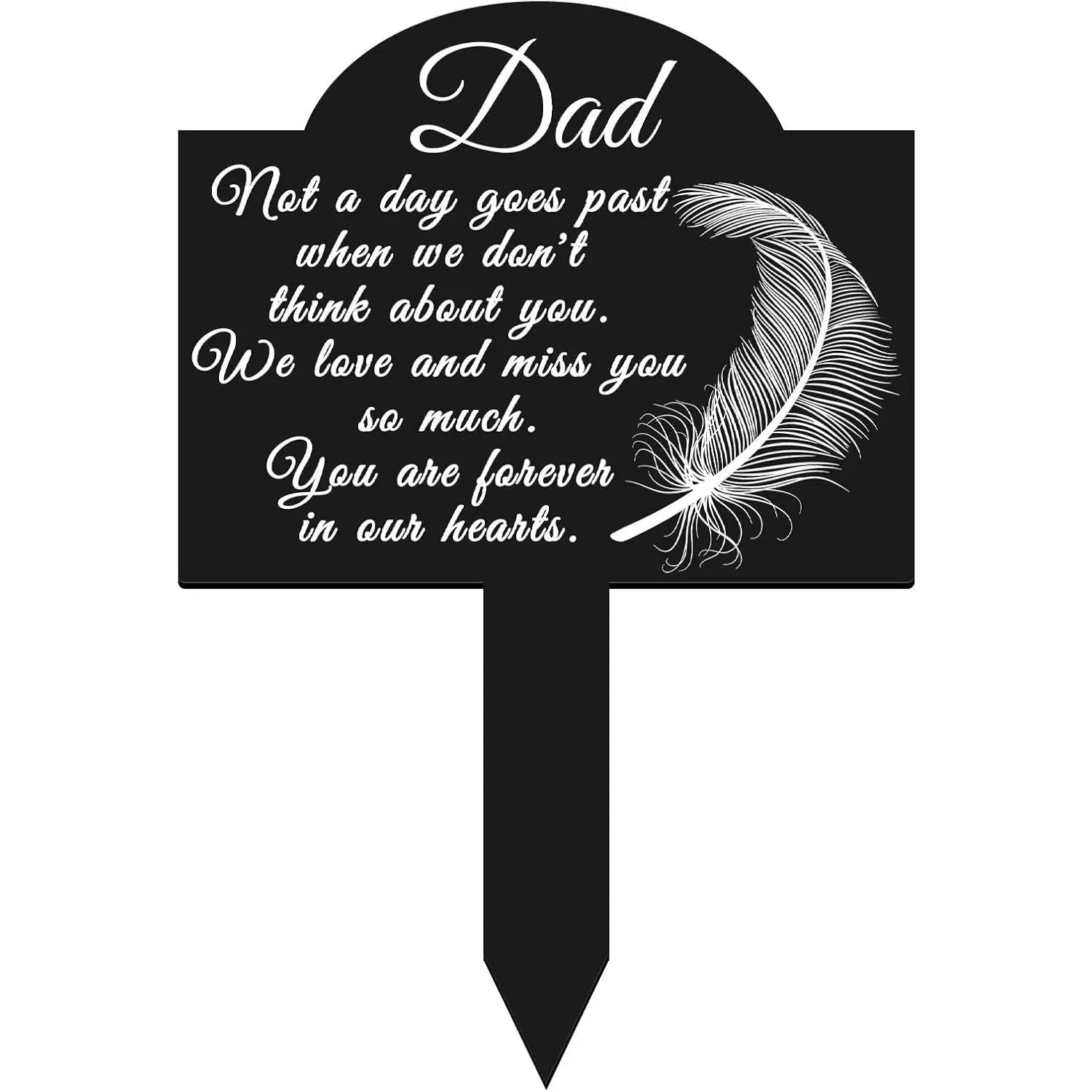 Cemetery Grave Decorations  Memorial Stakes Grave Stake Markers Sympathy Garden Plaque  Remembrance Sympathy  for Cemetery Graveside Outdoors Yard(Dad)