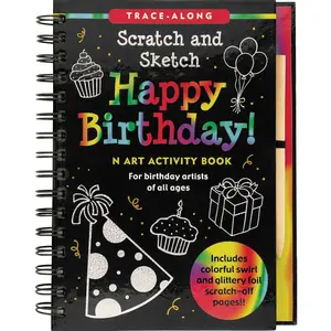 Happy Birthday! Scratch & Sketch (An Art Activity Book for Birthday Artists of All Ages) (Trace-Along Scratch and Sketch) Hardcover-spiral – April 20, 2012