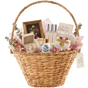Best Choice Products Easter Basket, Woven Easter Basket for Kids w/ Collapsible Handle, Tapered Shape
