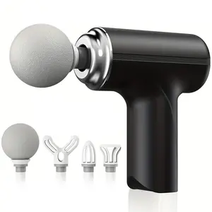 Electric Massage Gun for Full-Body Relief, Rechargeable Handheld Massager with Interchangeable Heads, Portable Design for Home & Travel Use, Portable Muscle Massagers, USB Rechargeable Massagers