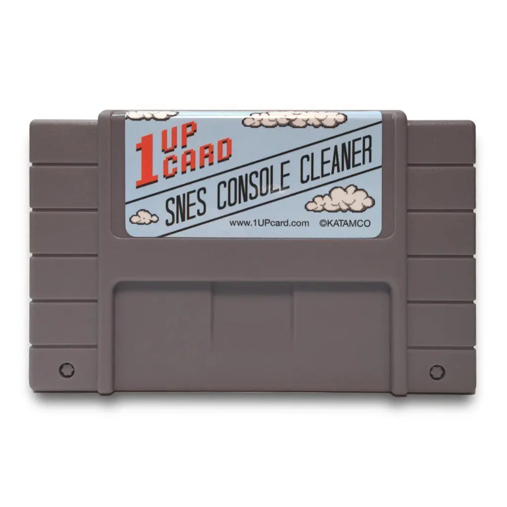 1UPcard™ Video Game Console Cleaner - Compatible with Super Nintendo (SNES), Retro Consoles, Smartphone Connector