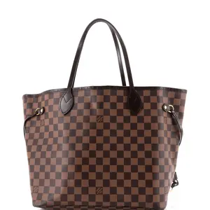 Pre-owned Louis Vuitton Canvas Coated Tote Bags REBAG Neverfull NM Tote Damier MM by Rebag