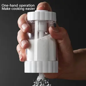 1pc/Quantitative Salt Shaker for Kitchen Use, Transparent Kitchen Seasoning Jar, Seasoning Box, Household Salt Shaker, Seasoning Bottle, Seasoning Jar, Seasoning Container, Creative MSG Jar, Salt And Pepper Shakers, Pepper Container
