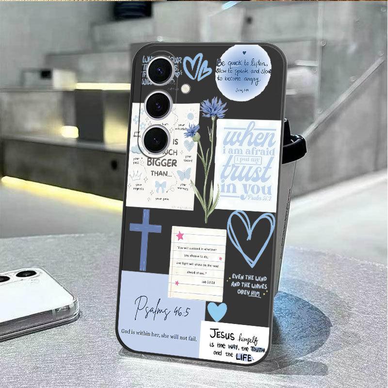 English graffiti phone case suitable for Apple 17Promax, Samsung Galaxy S25, iPhone 16s15note2