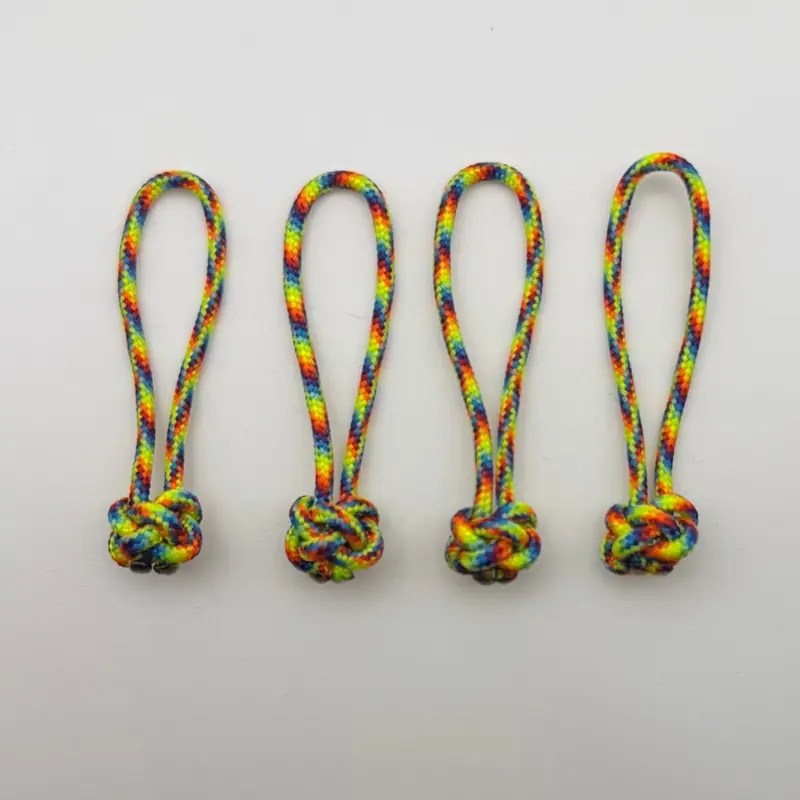 USA Made 275 Paracord Zipper Pulls / Gear Rings Compatiable with Camera and Binocular Straps Bags Packs and Clothing