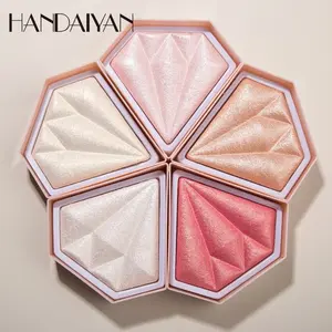 Handaiyan Highlighter Powder, Diamond Glitter Makeup, High Shine Makeup, Facial Makeup Palette, Skin Brightening & Contouring, High-Quality Face Illuminator, Perfect for Daily Use
