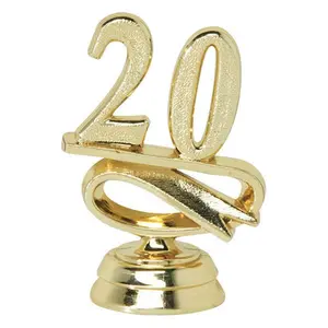 Gold 2.375-in Number '20' Date Figurine - Indoor Display Statue, Home Decor Ornament for Home Supplies
