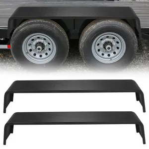 GARVEE Heavy Duty Steel Trailer Fenders - 2Pcs Set for 13-15 Inch Wheels, 66" x 9.1" x 20" Dimensions, Ideal for Tandem Axle Trailers, Durable and Reliable Protection for Your Trailer Wheels.