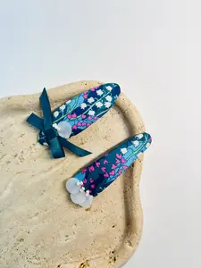 Sweet Fabric Children Hair Clips Set, Butterfly Knot Floral Handmade Hairpins, Girls No Damage Bangs Clip, Casual Style, All Seasons, Barrettes Hair Clips, Hair Accessories Sets