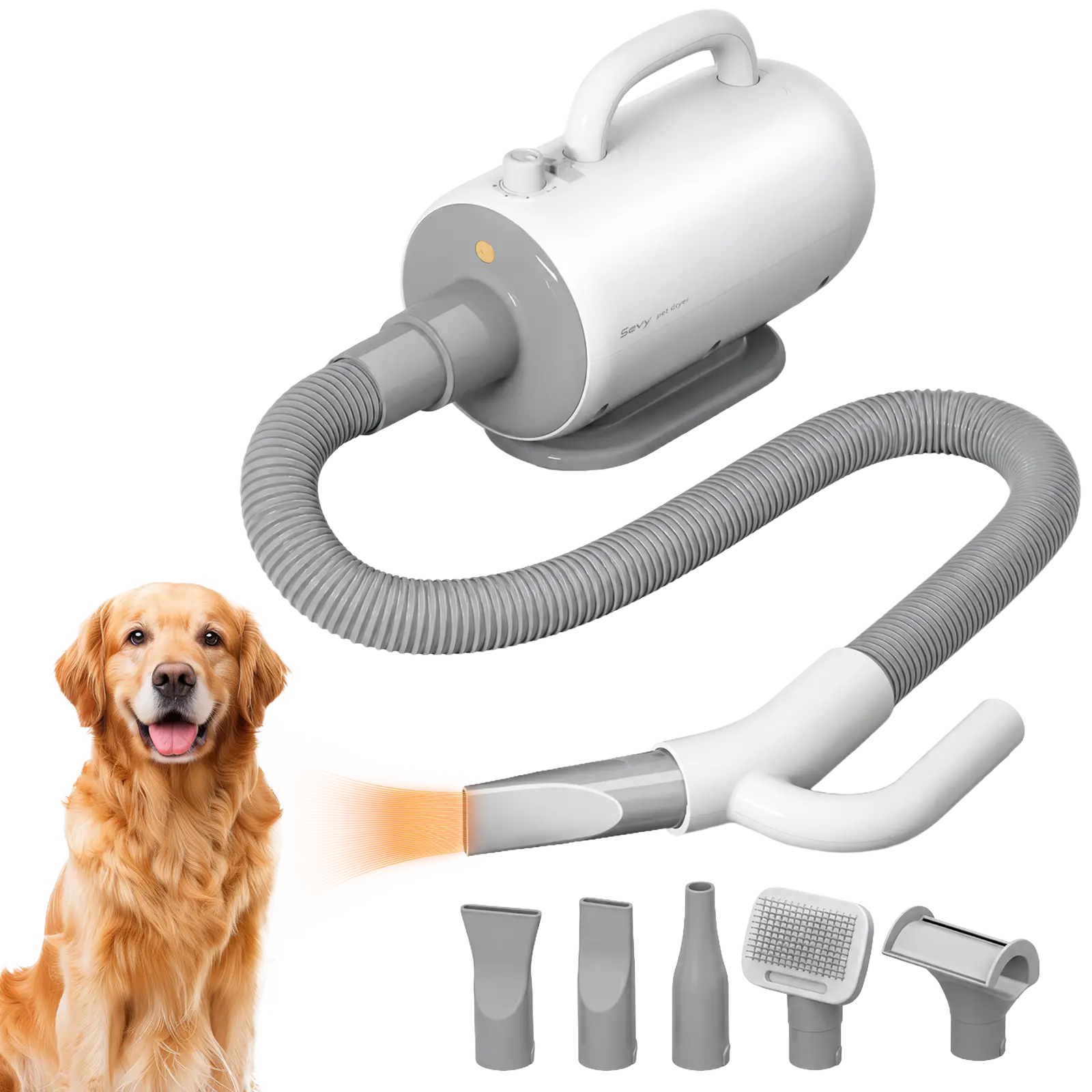 Sevy Whoosh Dog Hair Dryer | High Velocity Dog Blower Grooming Dryer