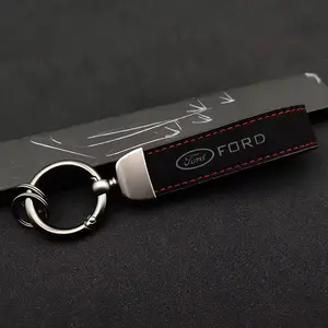Luxury Velvet Car Keychain, Men's & Women's Key Ring, Accessories for Ford Focus Fiesta Ranger Mondeo Mustang, Polished Finish