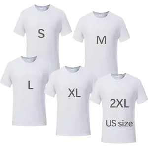 ORJ 5 PCS Unisex Sublimation Blank T Shirt White Polyester Shirts Crew Neck Short Sleeve for Sublimation T Shirt