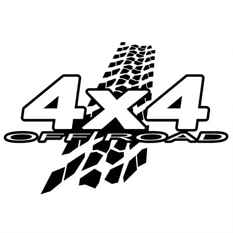 1PC "4X4 OFFROAD Off-road Sticker (Black tire pattern + off-road car body fit) Car off-road sticker Adds tough style For off-road car owners Car Decals Decal For Cars Automotive Decals Automobile Decals