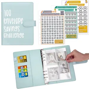 100 Envelopes Money Saving Challenge,Cash Stuffing Envelopes Binder,Saving Challenge Budget Planner Book Binder, Easy and Fun Way to Save $5,050