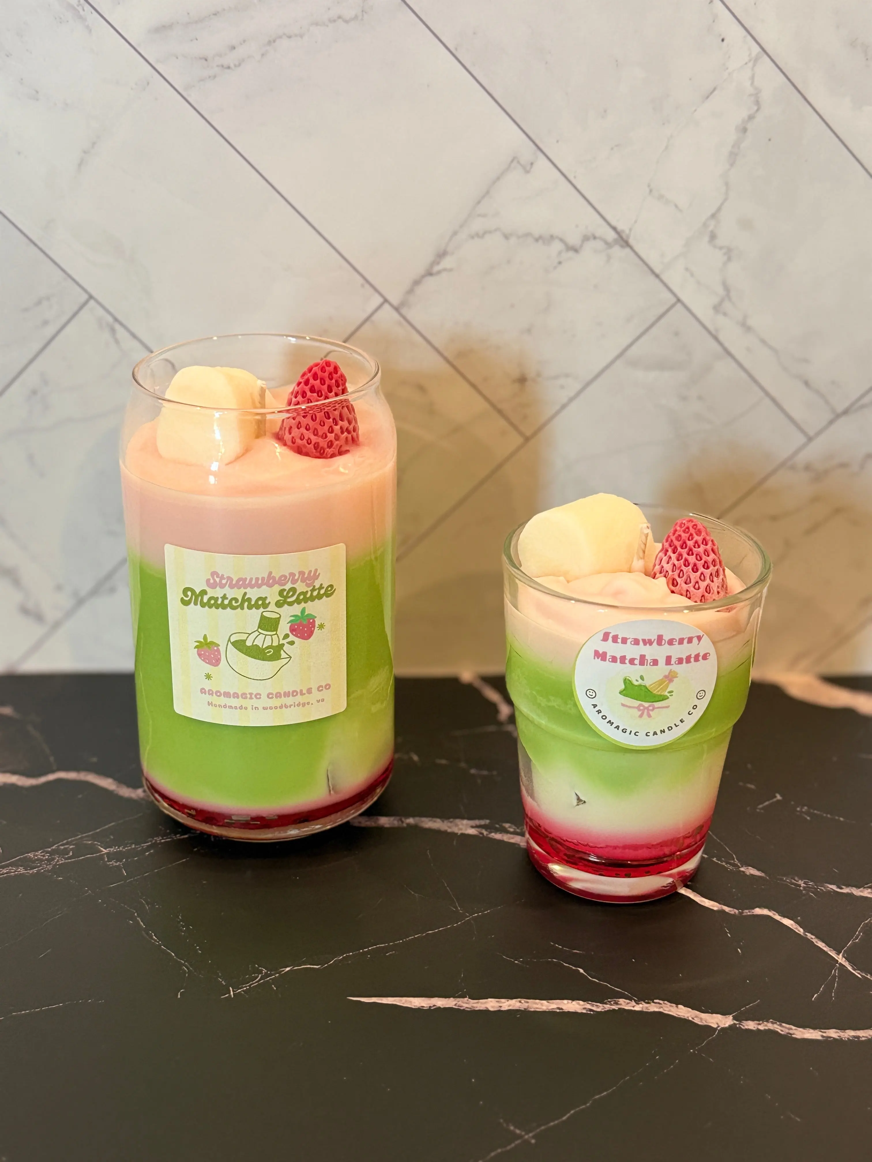 Strawberry Matcha Latte Candle