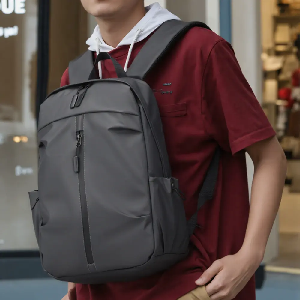 Korean-style backpack for men, business casual laptop bag, waterproof travel bag, trendy school bag for women