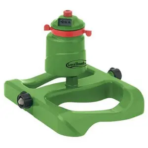 Fiskars 119563 Green Thumb Turbine Rotary Sprinkler, Multi-Nozzle Sprinklers for Home Garden Watering & Irrigation