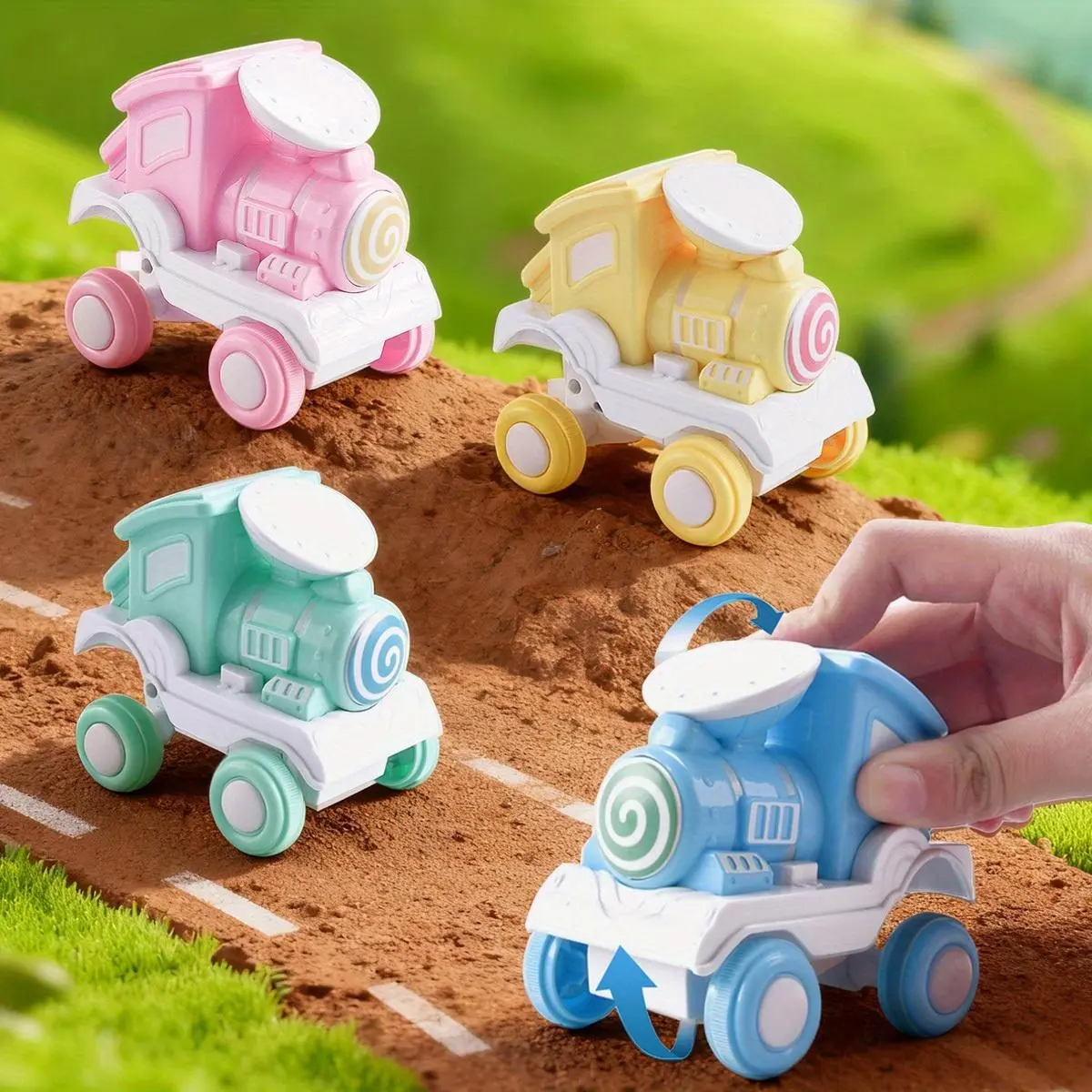 1pc Push-And-Roll Train for Children; a Gift for Boys And Girls; a Present for Kindergartens; a Christmas/New Year'S Gift a Wonderful Gift