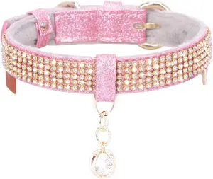 Pink Bling Rhinestone Dog Collar