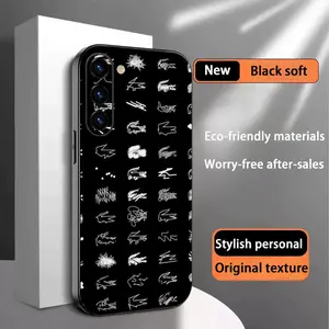 Creative LACOSTE Crocodile logo Phone Case Protective For Samsung Galaxy S26 S25 S24 S23 S22 S21 Plus Ultra Note20 Soft Black