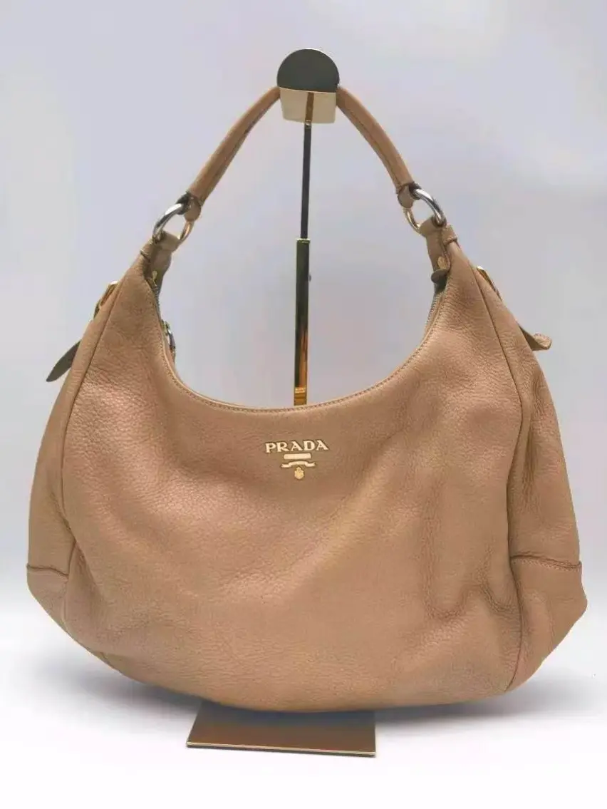 Pre-owned PRADA leather Shoulder Bags Galleria brown Shoulder Bag and Handbag