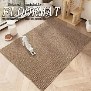 Cat Scratching Pad, Imitation Sisal Cat Scratch Mat, Non-Slip Washable Thin Entrance Rug, Protects Sofa and Carpet, Indoor Use
