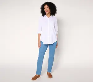 Susan Graver Regular Warm Touch Straight Leg Jean