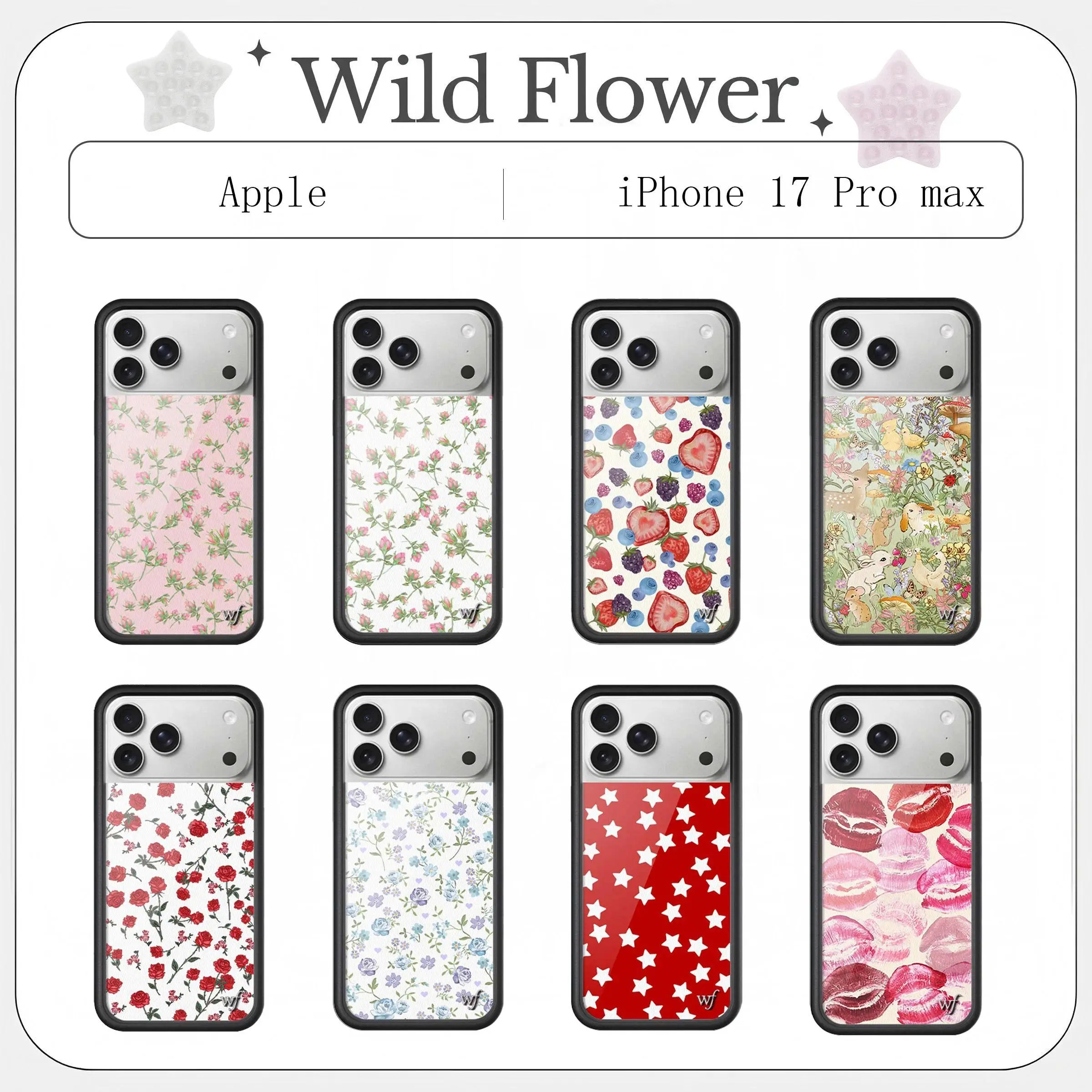 3D Wildflower Animal Phone Case, INS Cartoon Style with Flower Beds, Rabbit Design & Lip Detail, Mobile Phone Accessories for iPhone 12-17 Pro/Pro Max/Plus, Rabbits