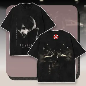 Resident Evil Vintage Graphic Tee Nightmare Survivor Agent Bio-Virus Vintage Washed Oversized T-shirt Tank Top  Hoodie Sweatshirt Cotton Streetwear Menswear Game Merch
