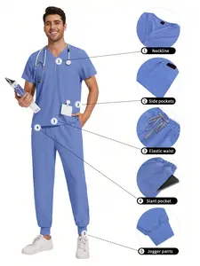 Professional Treatment Room Workwear Set, SPA Care & Beauty Uniform, Pet Clinic Groomer Outfit, Comfortable & Breathable Work Clothes