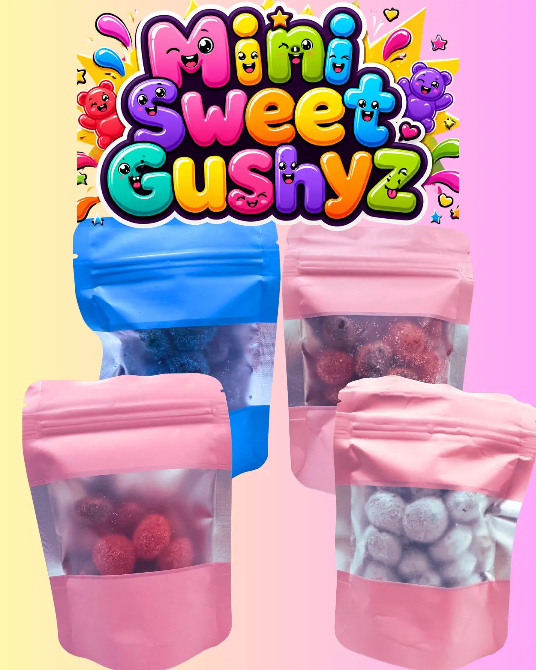 Simply Sweet CLE Mini Sweet Gushyz Bundle - Cotton Candy, Blue Razz, Watemelon And Fruit Punch