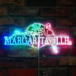 Jimmy Margaritaville Dynamic RGB Edge Lit LED Sign usb night perfect gift room  lights