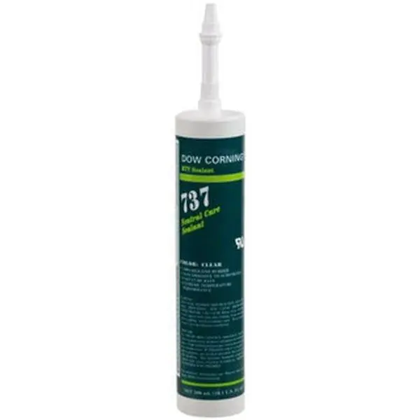 Dow Corning 10.1 oz Cartridge Clear RTV Silicone Joint Sealant -85 to 350°F Operating Temp, 14 min Tack Free Dry Time, 24 hr Full Cure Time, Series 737 4098498