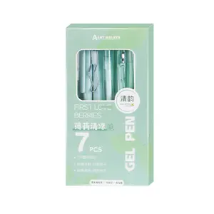 Gel Pen Set, 7 Counts/set  Smooth Writing Press Pen, Gift Pen, Office Stationery & Supplies for School Dormitory Home