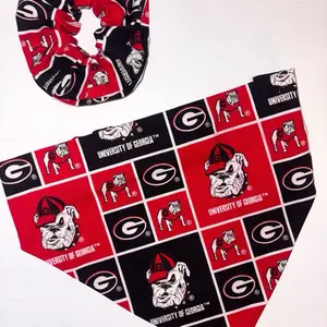 Dog Bandana with Scrunchie Back and Matching Hair Scrunchie