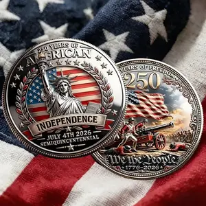 American Independence 250th Anniversary (1776-2026)- USA 250th Anniversary Coin Medal - American Independence Commemorative Coin 1776–2026 | USA Semiquincentennial Medal Coin | 250th Anniversary American Collectible
