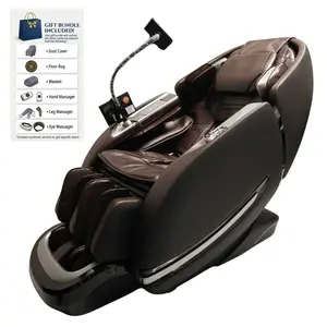 3xrelax Massage Chair BV-2 Shiatsu Massage Chair with Zero Gravity mode, Thai Massage mode, Heating, S & L shaped Track, Voice Control & Remote Control, Phone Holder, Remote Phone Controller, 2026 New, Creamy/Black/Dark Brown