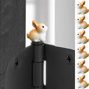 Door Hinge Toppers Set of 6 - Magnetic Hinge Heads Decorative Topper - Whimsical Animal Miniature Charms for Home Decor