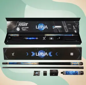 EVO LUNA MaxBing Edition — Sapphire Gate | Premium Glassfiber Cue + Complete Player Kit (Time 3 Tip, 6-inch Extension, Glove & Chalk)