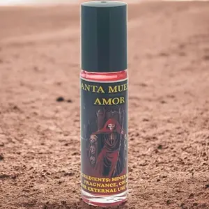 Roll On Santa Muerte Amor 10ml - Powerful Fragrance with Unique Blend of Essential Oils Fruity Ambery Musk Intense Scent