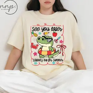 See You Later Alligator Teacher Summer T-shirt, Last Day of School Tee, Funny Summer Vacation Teacher Shirt S