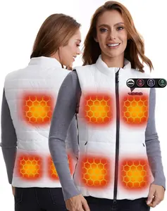 ARRIS Women`s Graphene Heated Vest, Size Adjustable Puffer Lightweight Heating Vest with 7.4V Battery Pack