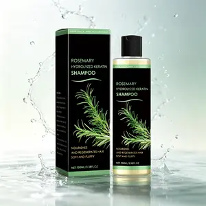 Thickening & Volumizing Shampoo 100ml – Rosemary + Hydrolyzed Keratin – Adds Body to Thin, Flat Hair – Nourishes & Regenerates Hair – Soft, Fluffy, Full Results – For Fine, Limp & All Hair Types