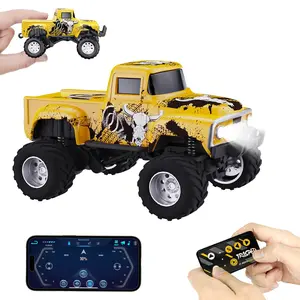 1:64 Mini Alloy RC Truck,2.4G Control, Dual Control Modes,orange,3 Speed Adjustment , Kids' Remote Control Car Toy