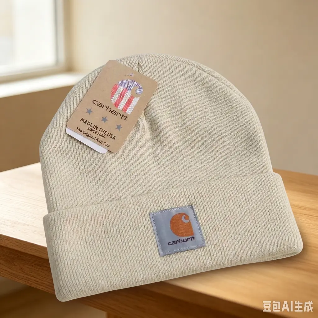 Unisex Cuffed Knit Beanie, Windproof Warm Ear Cover Winter Hat Outdoor Casual Skull Cap