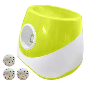 Interactive Automatic Ball with 3 Tennis Balls Automatic Dog Ball with 3 Distance Rechargeable Small Dog Ball Thrower for Small and Medium-Sized Dogs