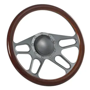 14" Gun Metal Billet Steering Wheel Caprice GM Chevy Impala W/Horn