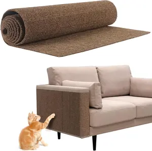 Cat Scratch Pads Mat Carpet Protector,Easy-Cut Pets Scratch Carpet for Floor Doorway Porch,DIY Floor Mat Prevent Carpets from Scratching or Wearing,Cat Pad with Free Sticker