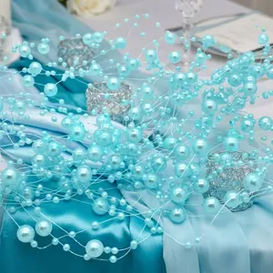 Diy pearl craft kit for bridal hair accessories, Floral Wedding Decor. Artificial Pearl Necklace Garland, Handmade Jewelry Making Supplies. Creative Craft Gift, Hair Ornaments & Party decoration materials.