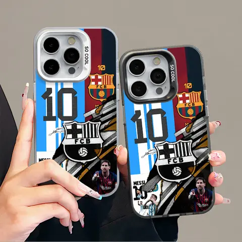 Trendy Soccer Number 10 Club Collage Slim Phone Case for iPhone 17 16 15 14 13 Pro Max Plus Air Samsung Galaxy S26 S25 S24 S23 S22 Ultra Plus Shockproof Anti Drop Acrylic TPU Gift